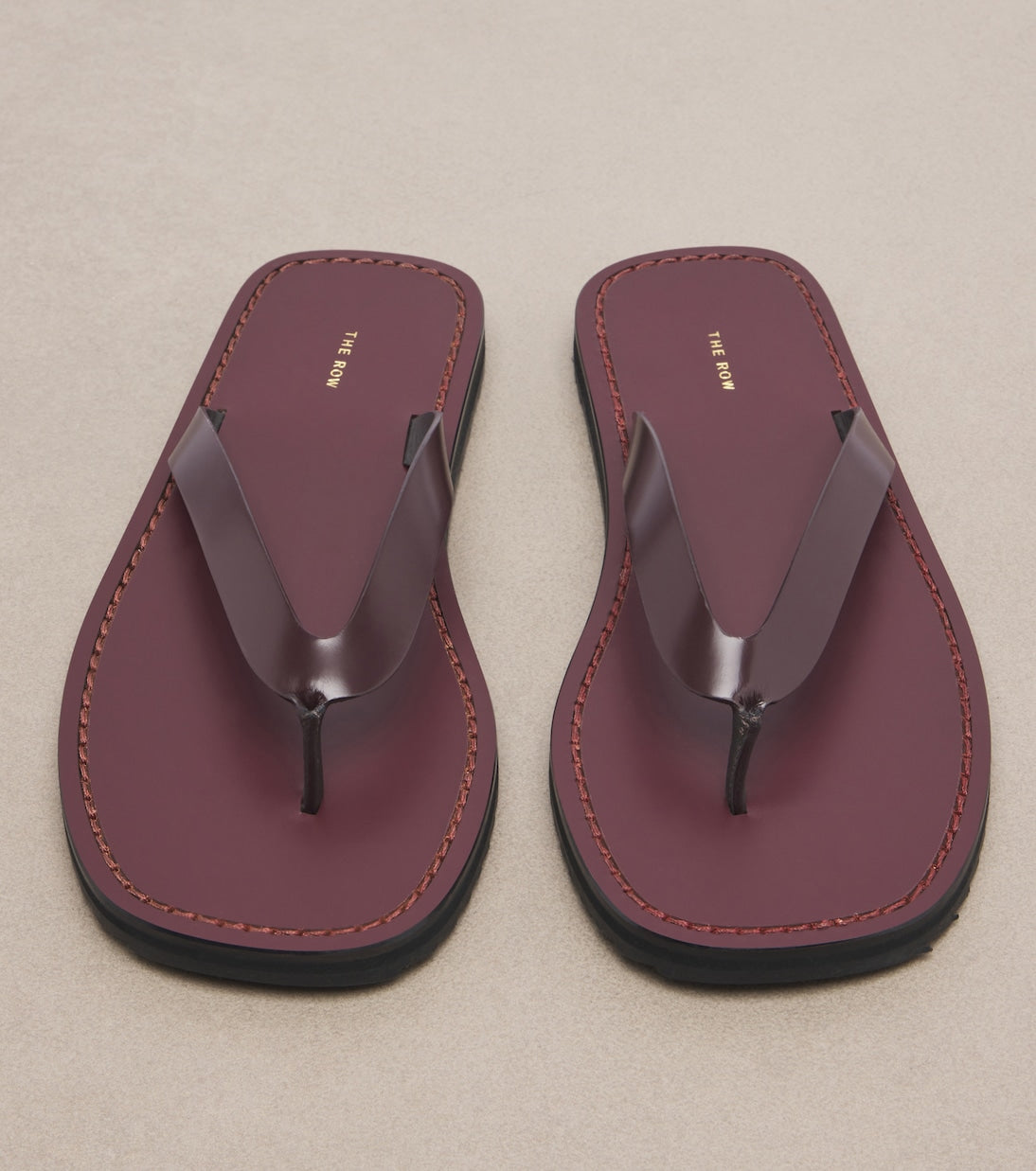 The Row - City leather thong sandals