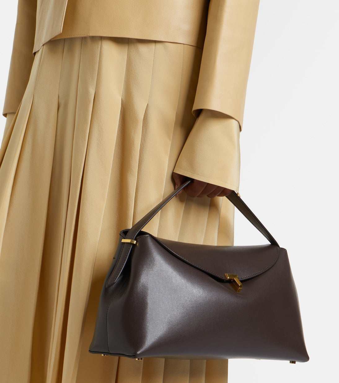 Toteme - T-Lock leather top-handle bag