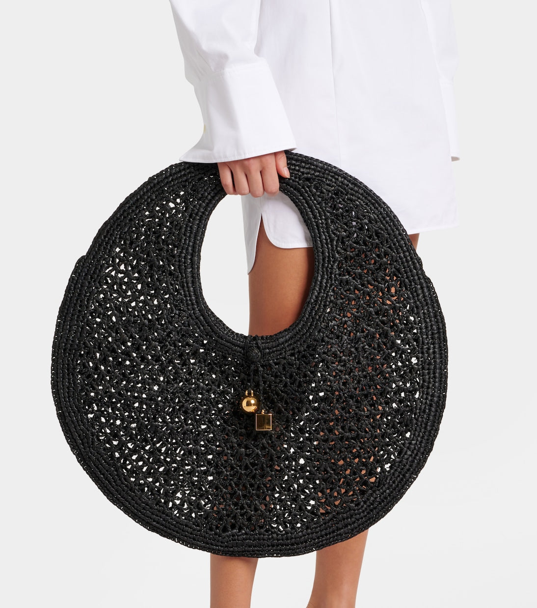 Jacquemus - Spiaggia raffia shoulder bag