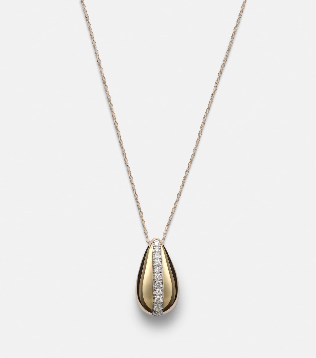 Stone and Strand - Pistachio 14kt gold necklace with diamonds