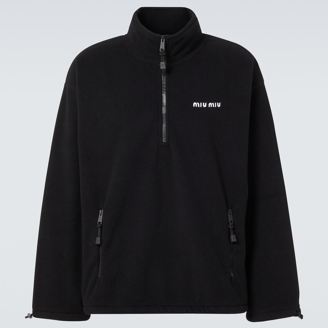 Miu Miu - Fleece half-zip sweater