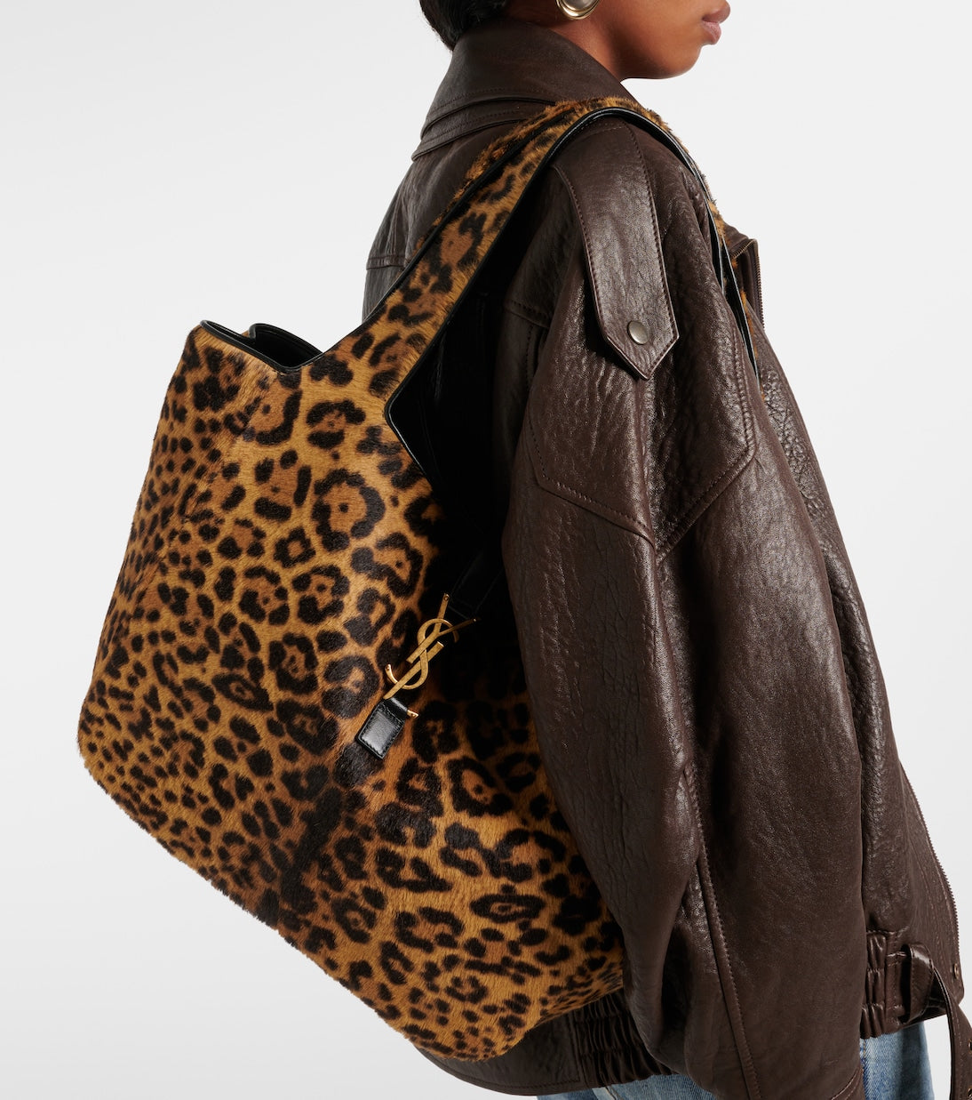 Saint Laurent - Le 5 À 7 Bea leopard-print shoulder bag