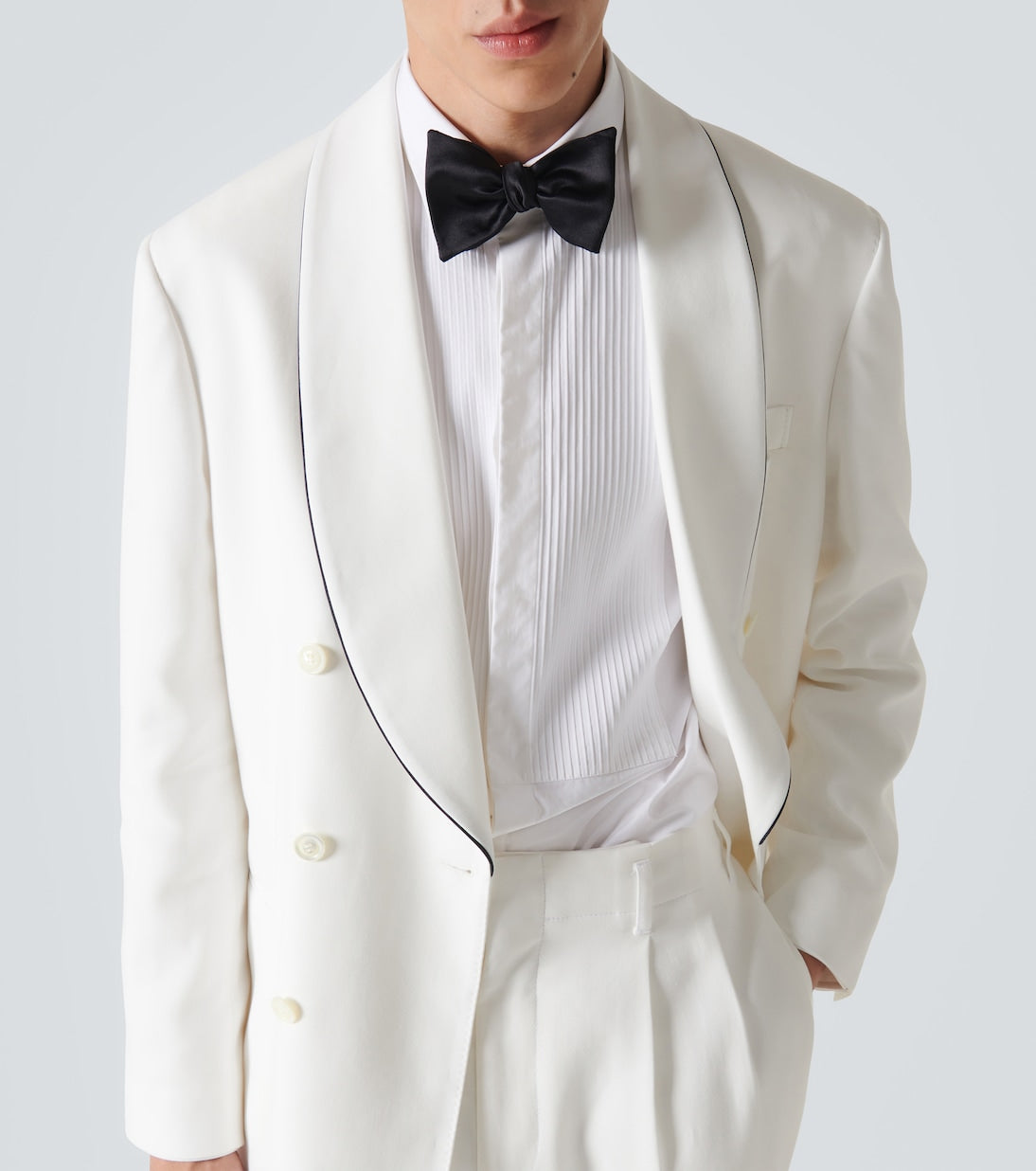 Brunello Cucinelli - Silk and cotton satin bow tie