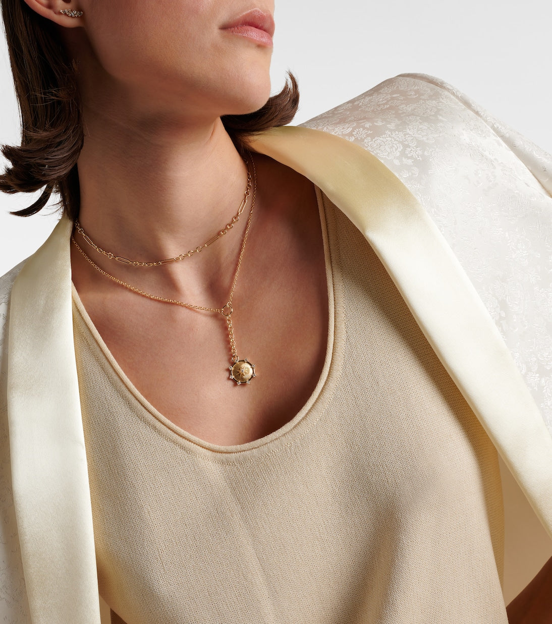 FoundRae - Foundation Inner Light 18kt gold pendant necklace with diamonds