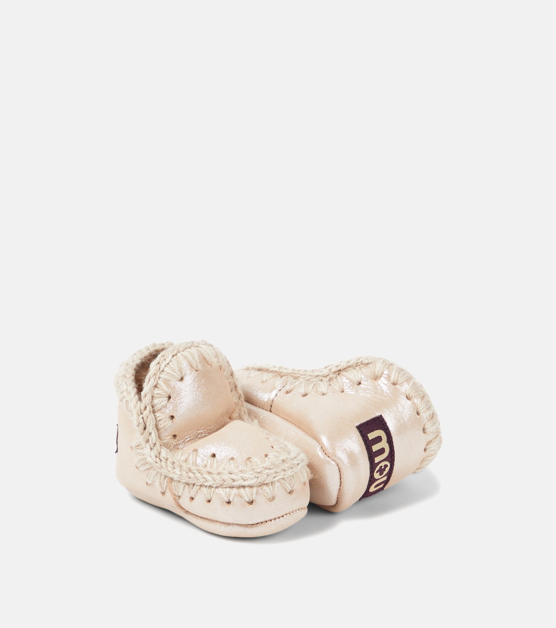 Mou Kids - Baby shearling-lined suede ankle boots