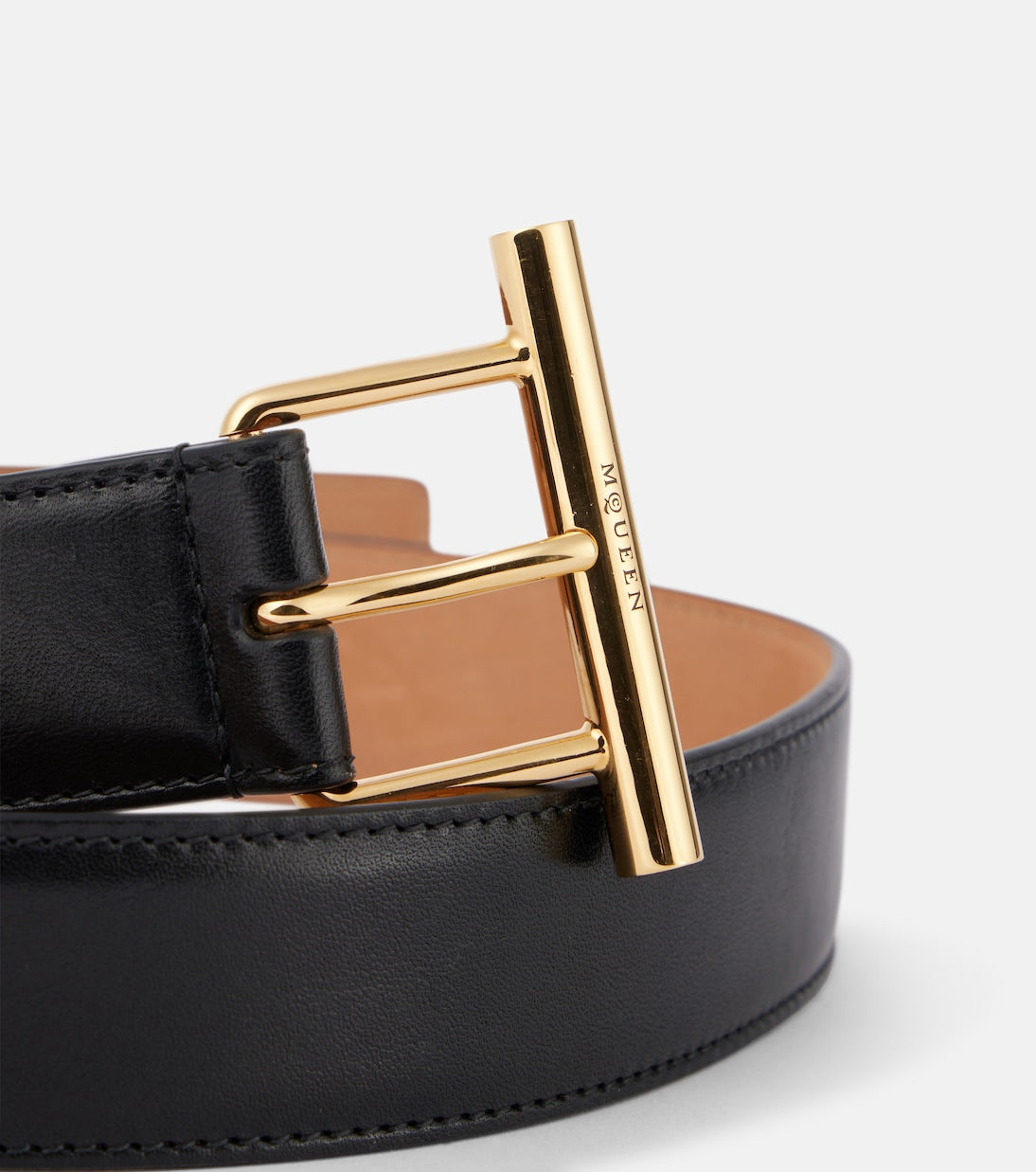 McQueen - T-Bar Hip leather belt