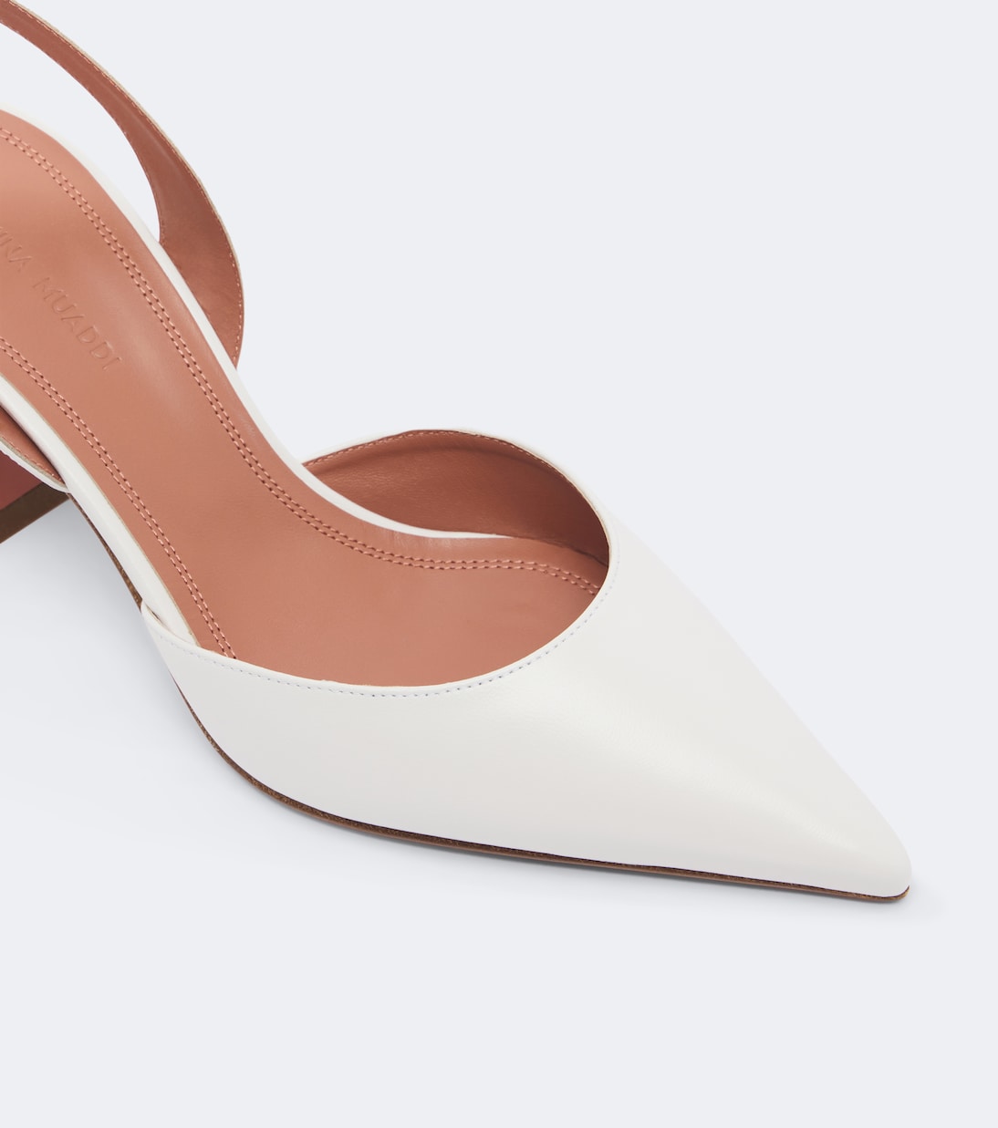 Amina Muaddi - Holli leather slingback pumps