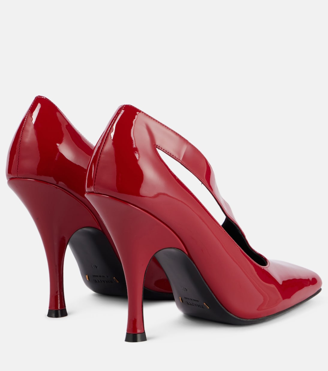Khaite - Eva 100 cutout patent leather pumps