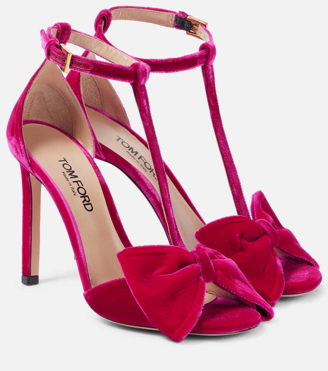 Tom Ford - Brigitte bow-detail velvet sandals