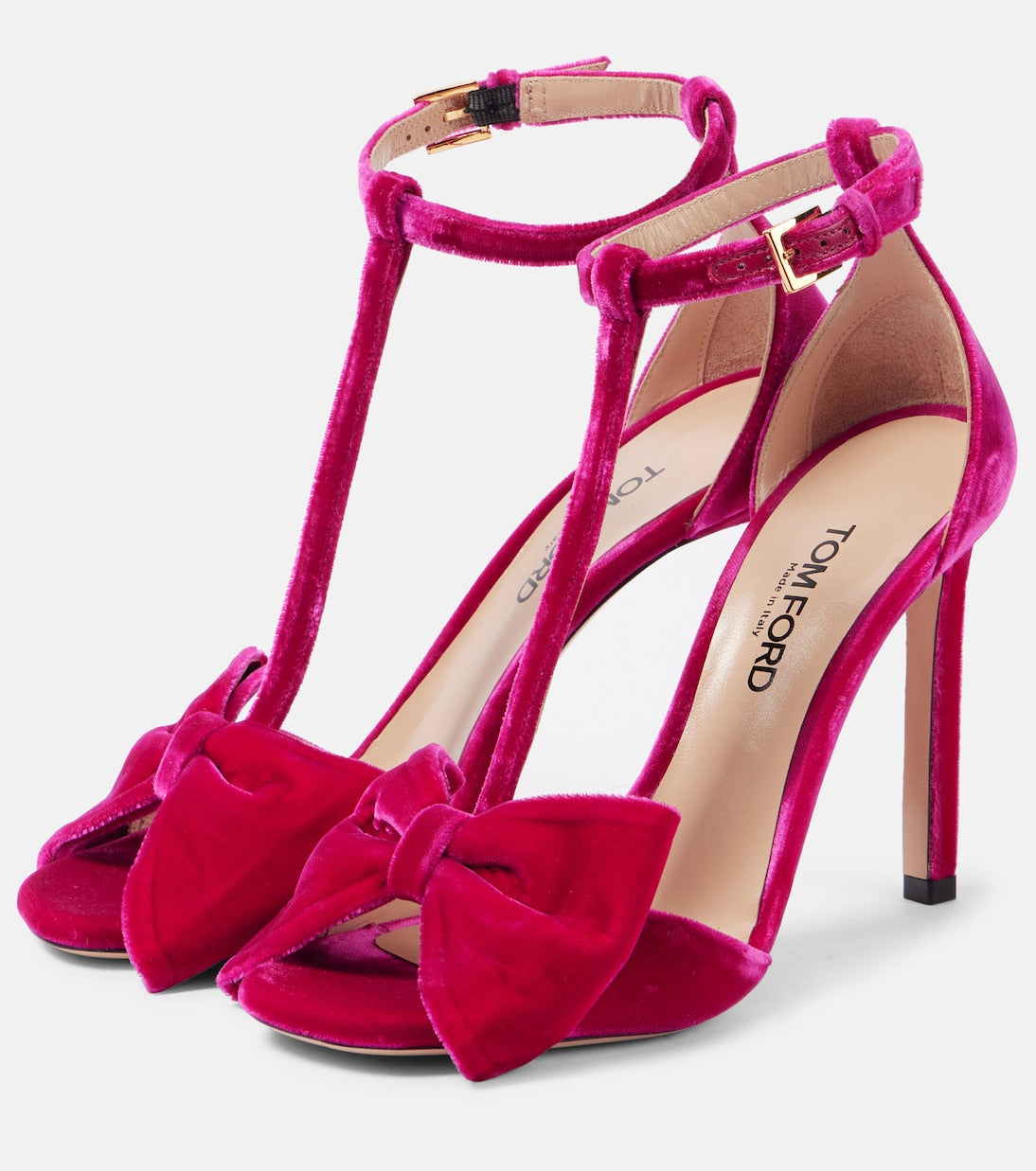 Tom Ford - Brigitte bow-detail velvet sandals