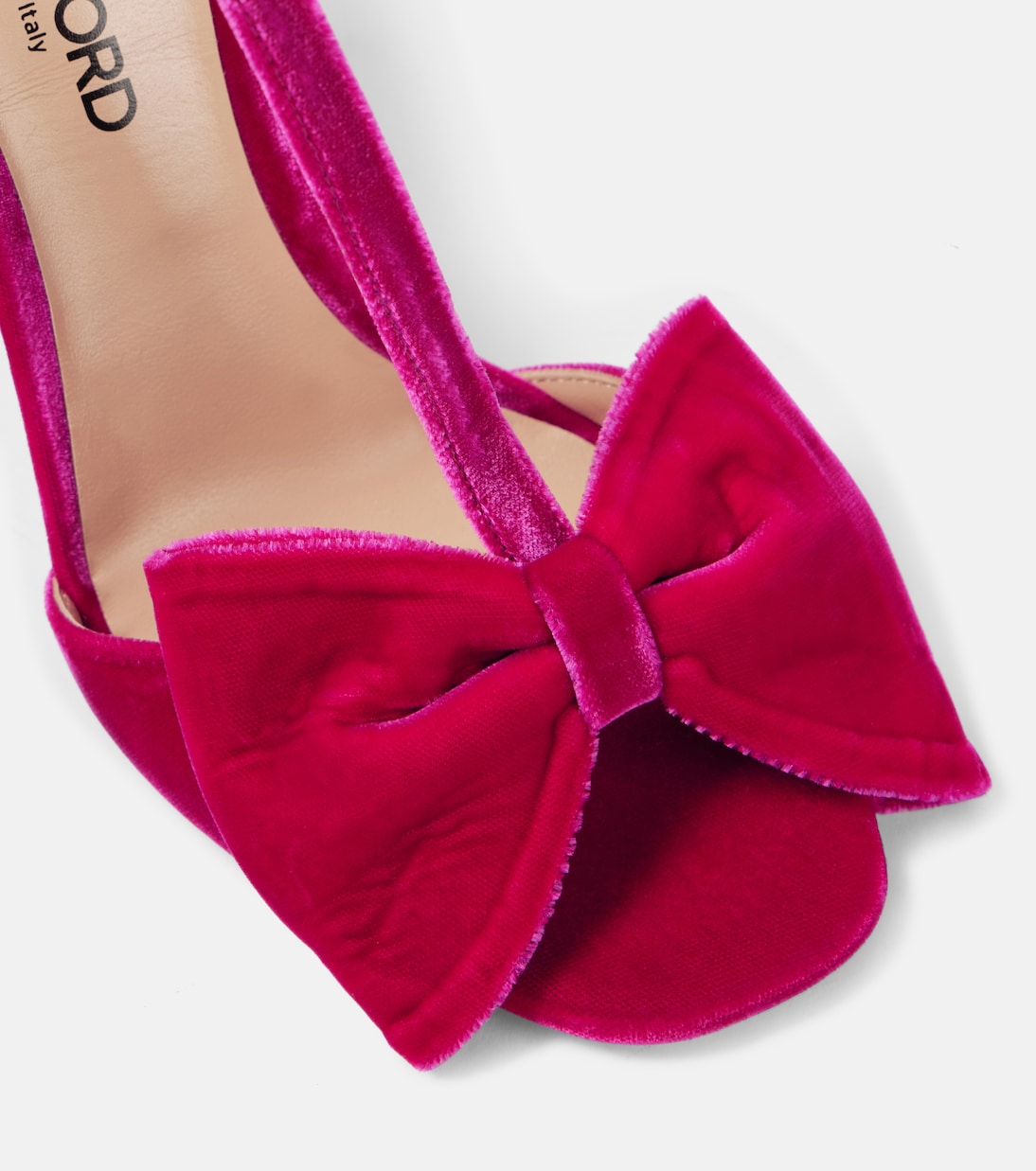 Tom Ford - Brigitte bow-detail velvet sandals