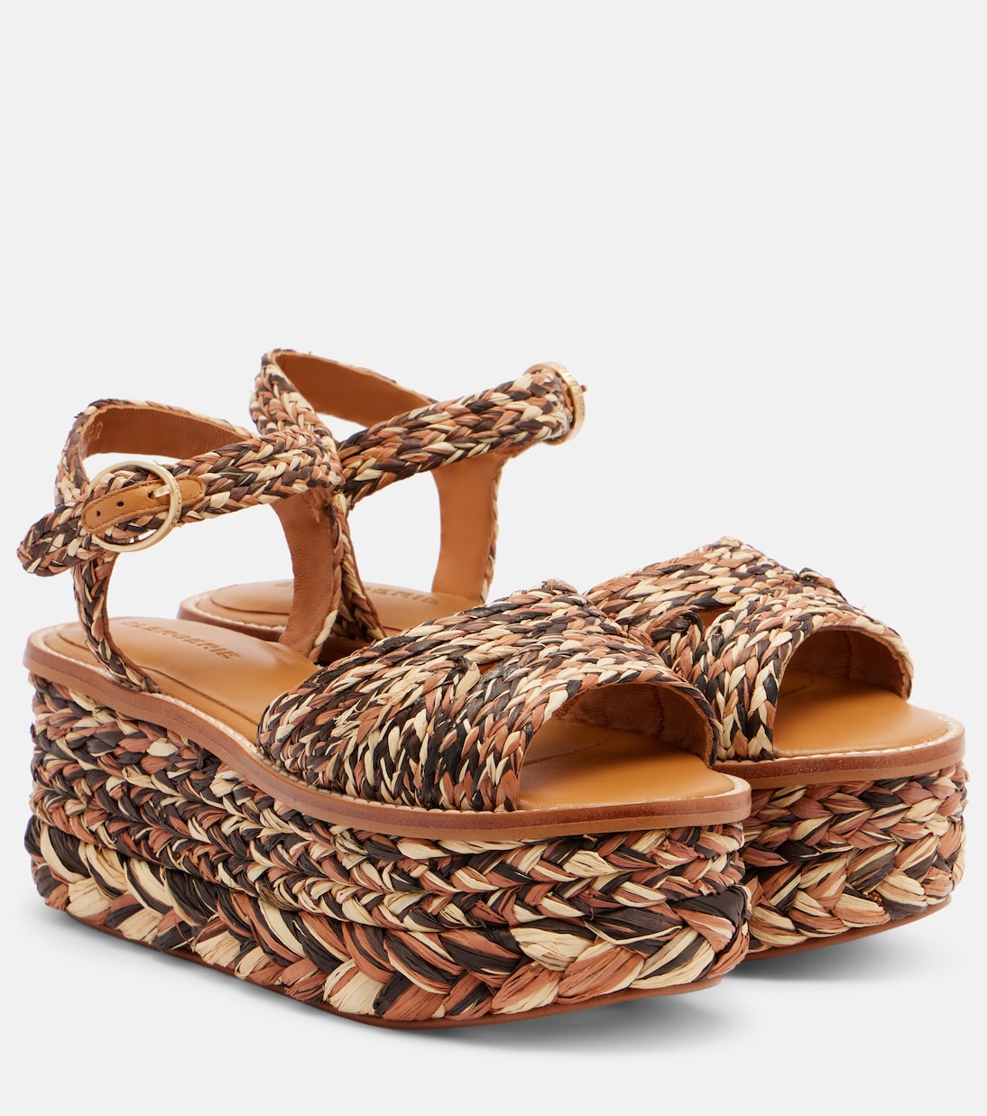 Clergerie - Arty raffia platform sandals