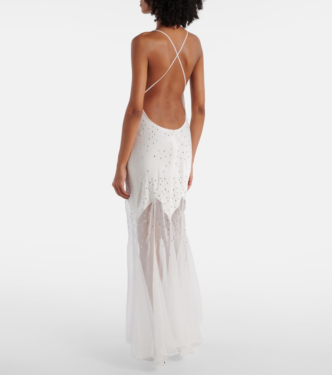 Rabanne - Embellished sheer gown