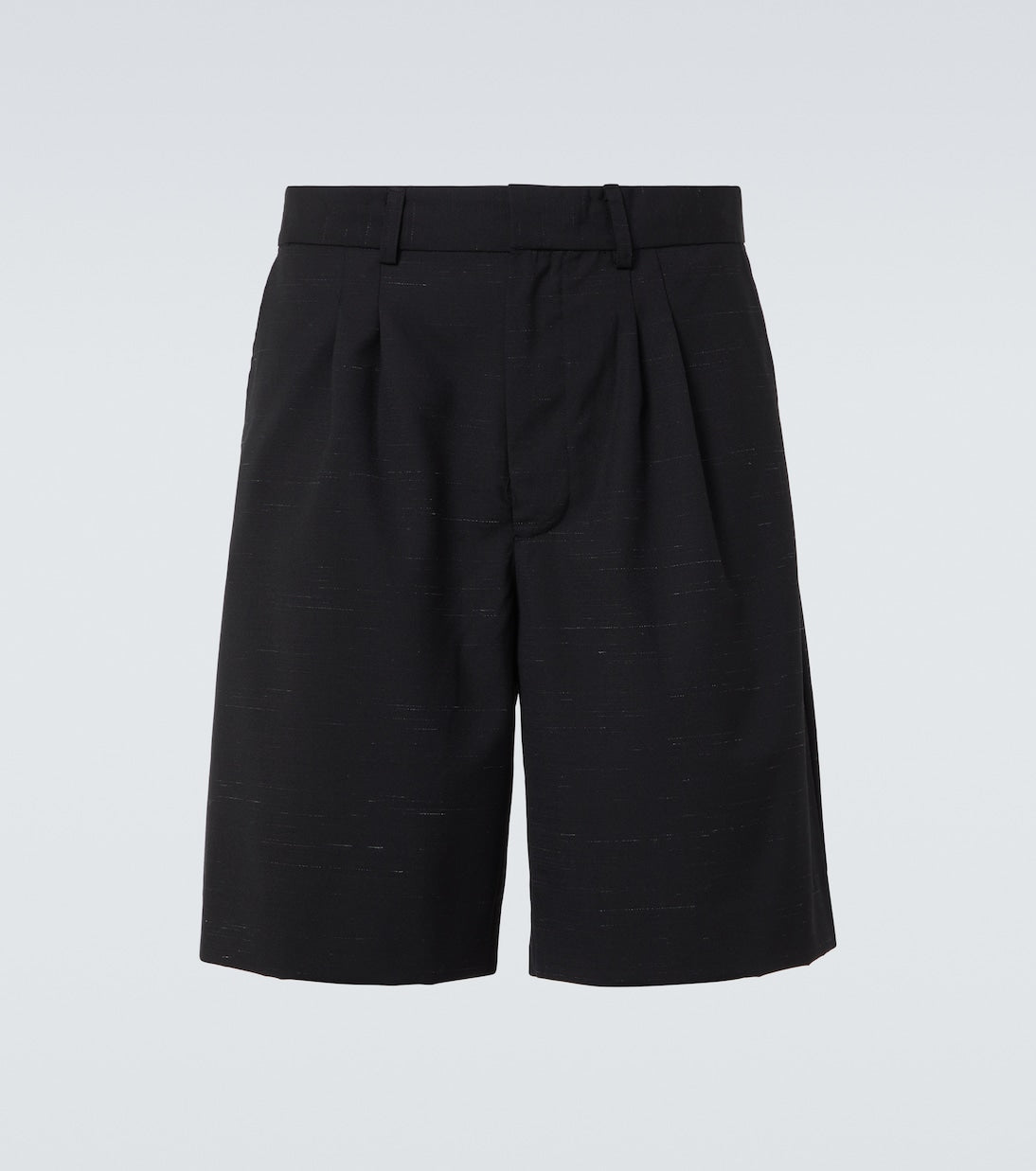 Commas - Heathered cotton and wool shorts