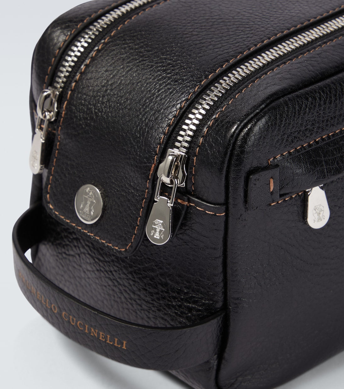 Brunello Cucinelli - Leather toiletry bag