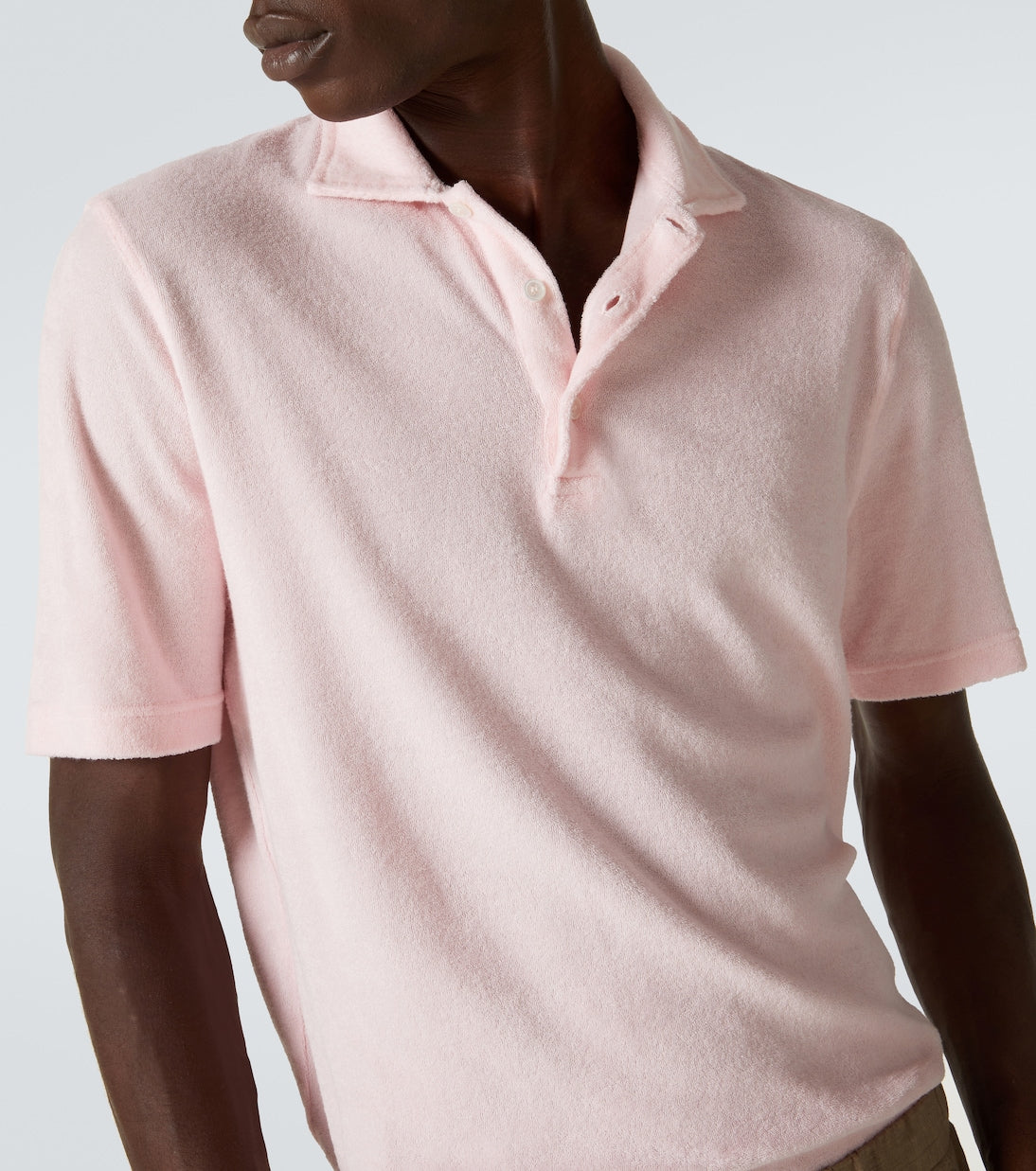 Fedeli - Cotton terry polo shirt