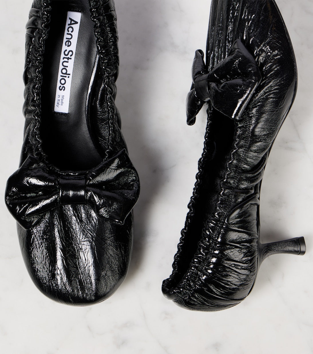 Acne Studios - Bow-detail leather pumps
