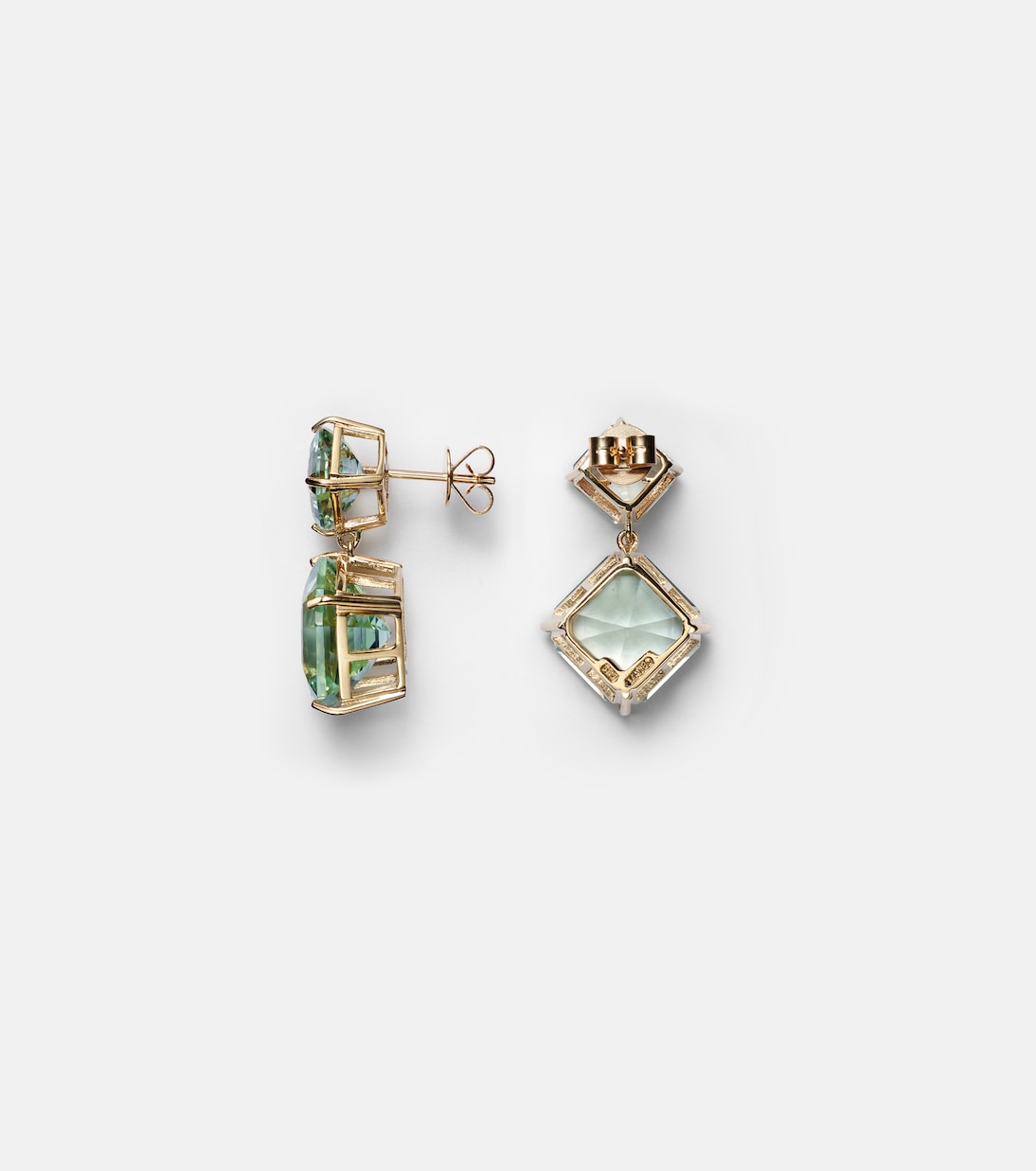 Mateo - 14kt gold drop earrings with amethysts
