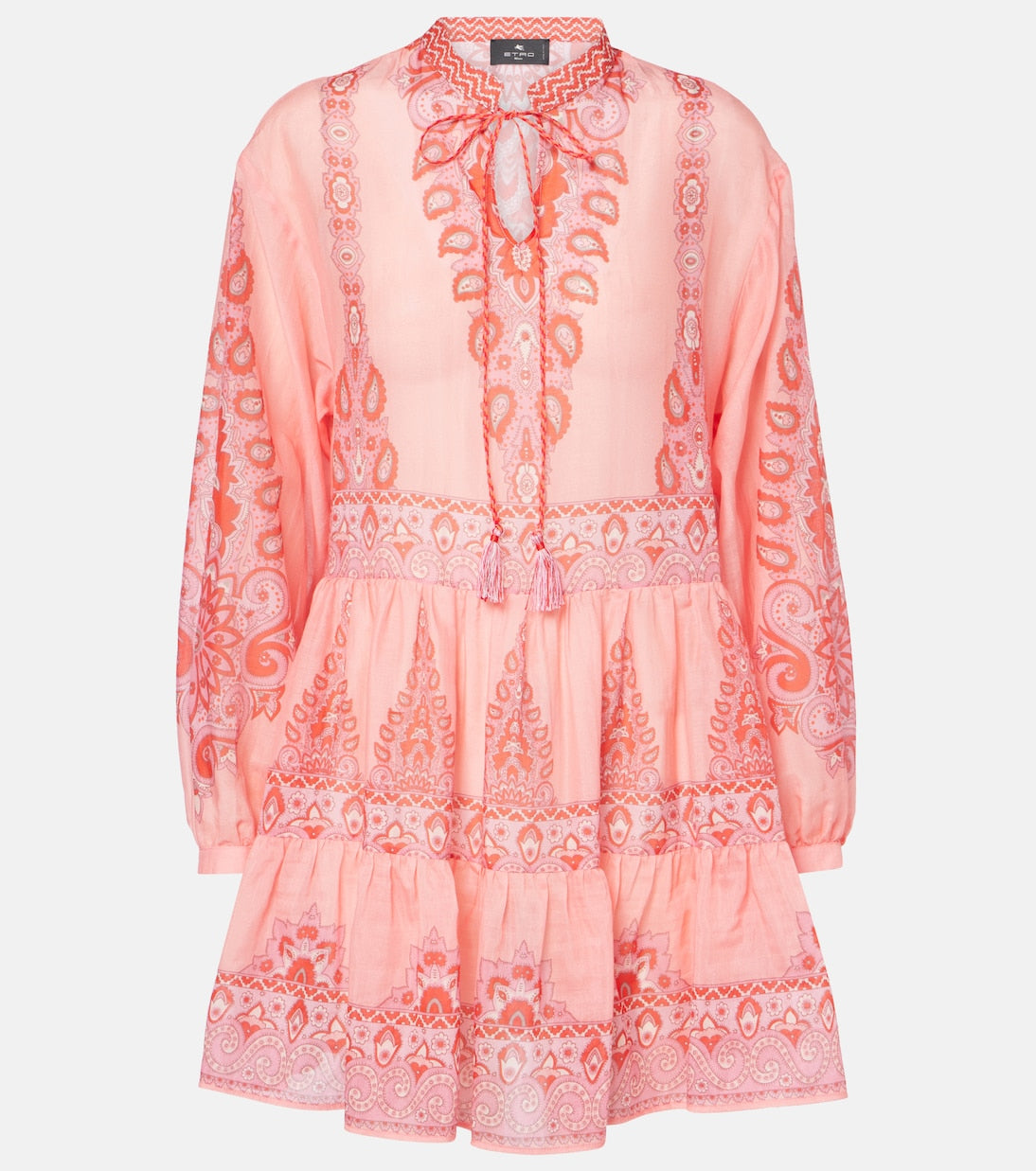 Etro - Printed cotton and silk minidress