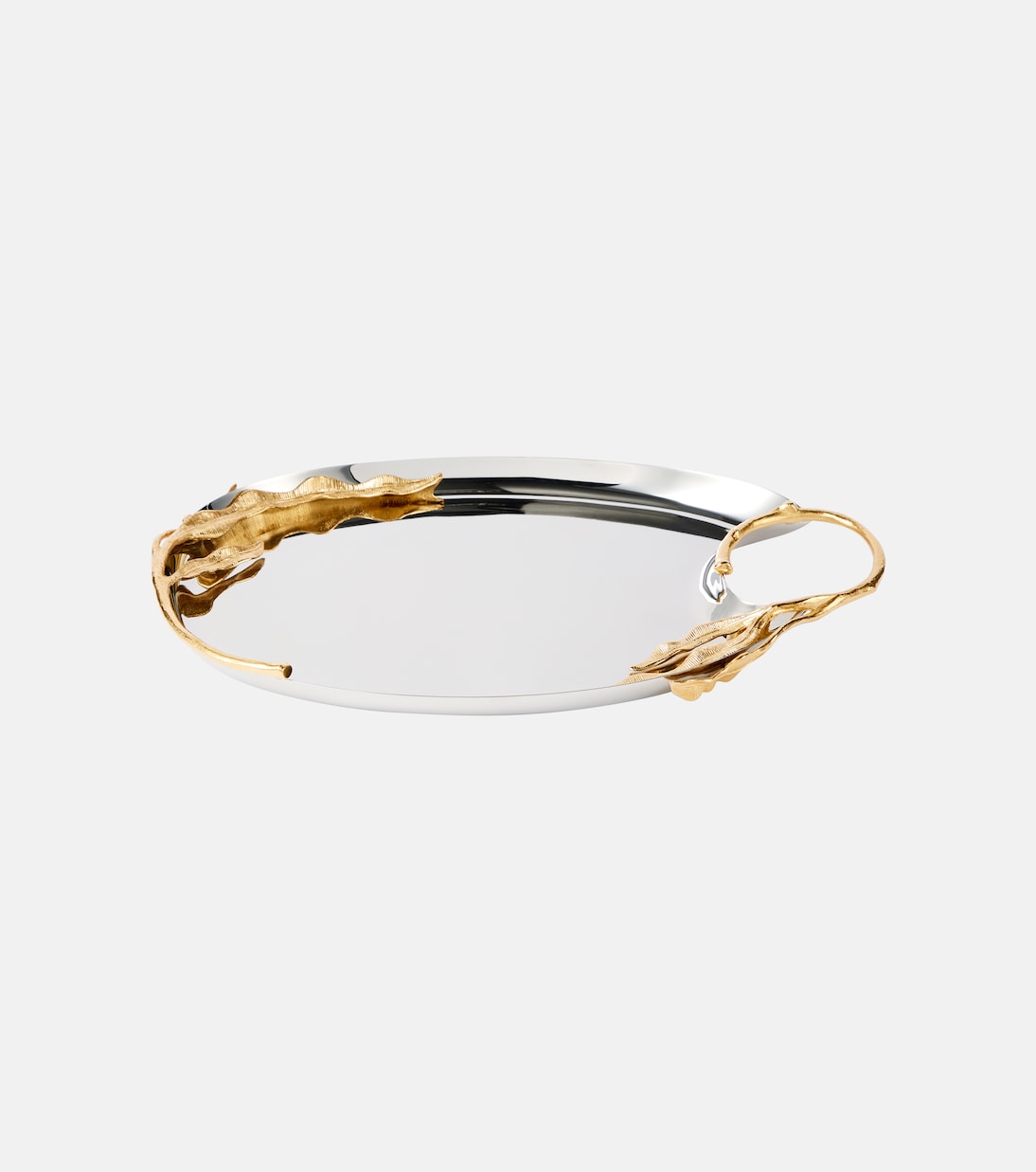 L'Objet - Fern Medium 24kt gold-plated tray
