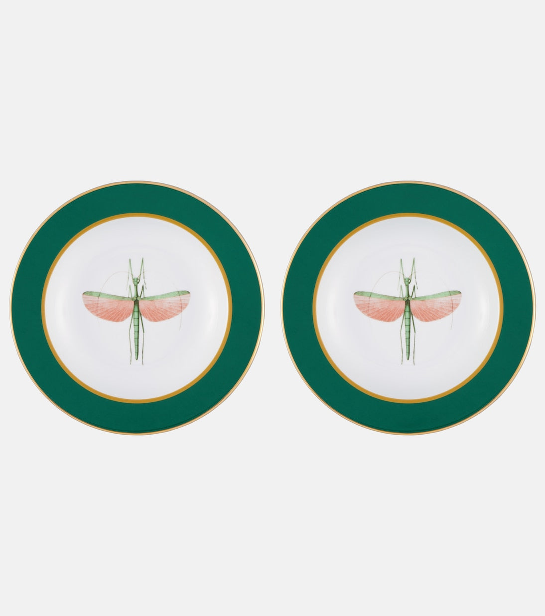 La DoubleJ - Libellula set of 2 porcelain soup plates