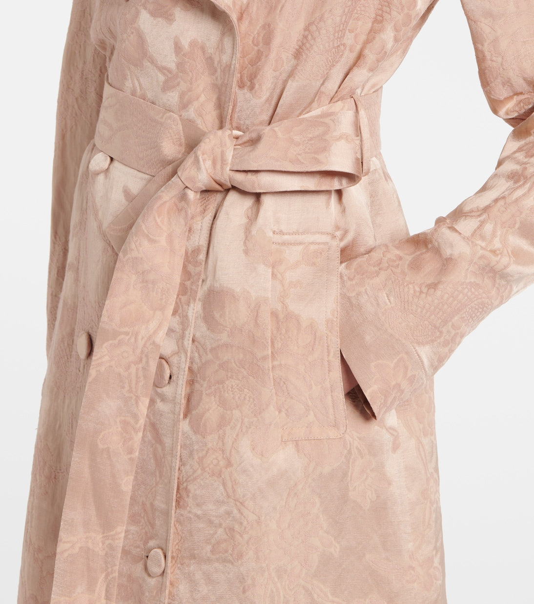 Dries Van Noten - Floral linen-blend jacquard coat