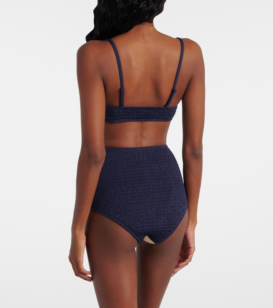 Alémais - Marine smocked bikini top