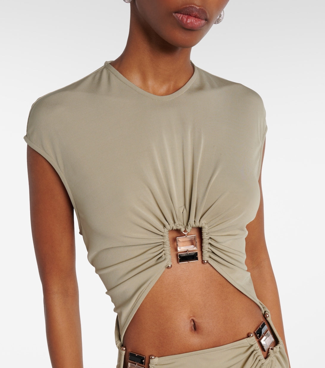 Christopher Esber - Duo Bezel Quartz jersey maxi dress