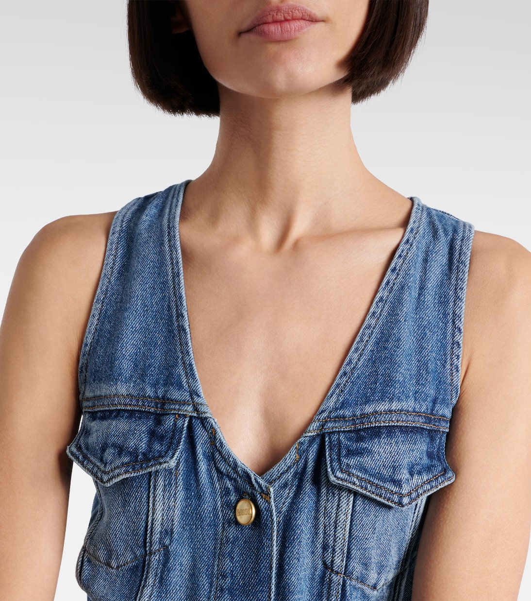 Ganni - Denim midi dress