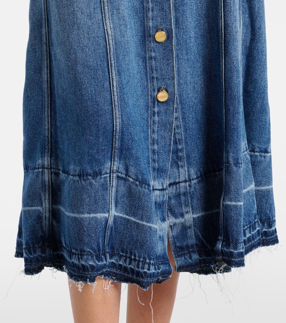 Ganni - Denim midi dress