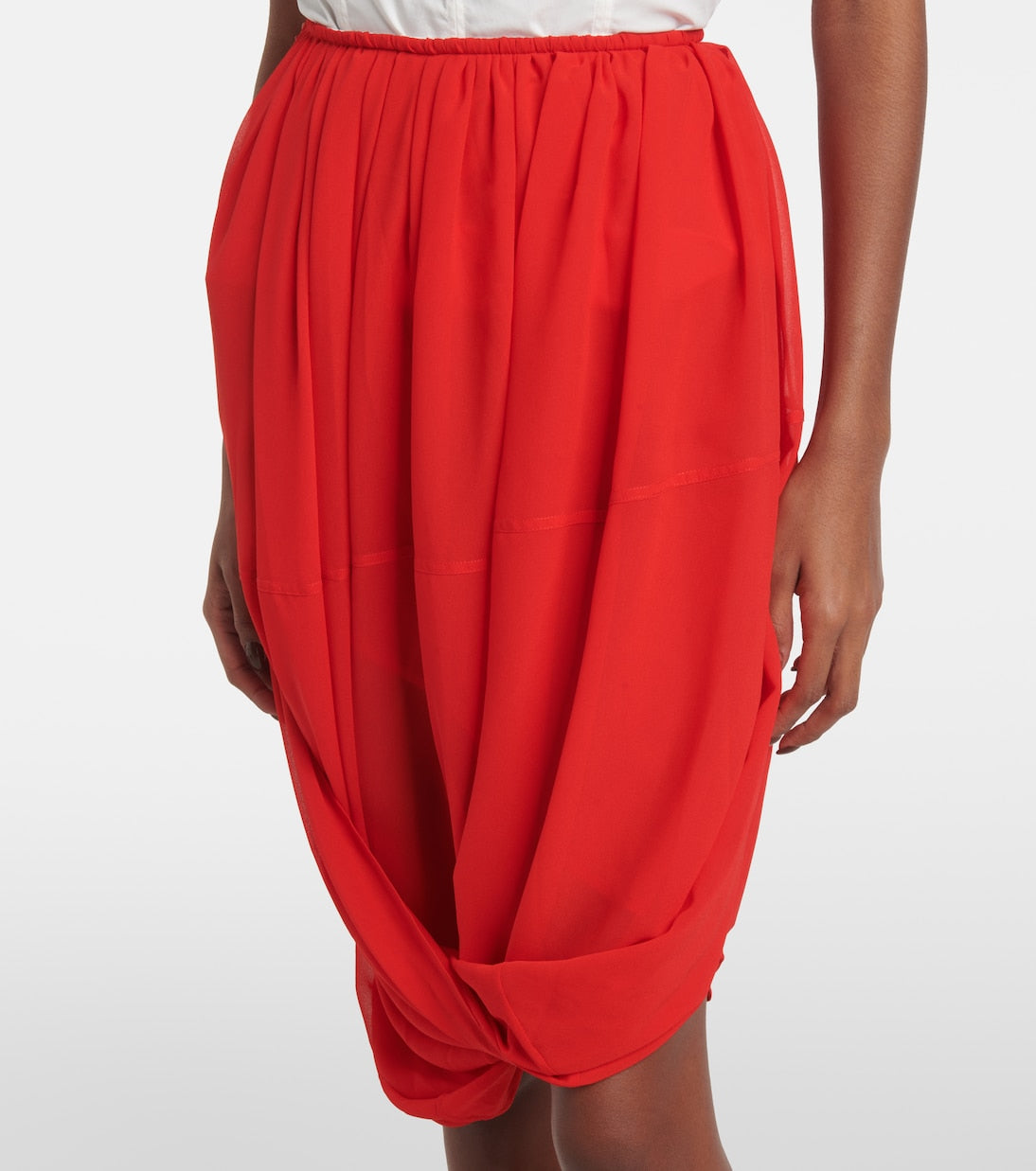 Jacques Wei - Chiffon midi skirt