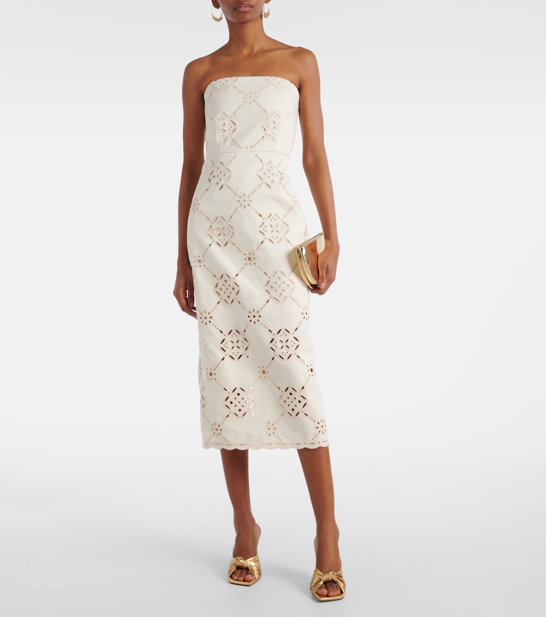 Veronica Beard - Nettia embroidered cotton midi dress