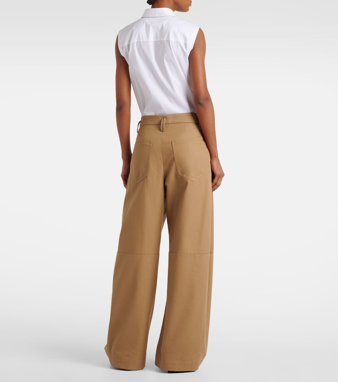 Brunello Cucinelli - Monili cotton wide-leg pants