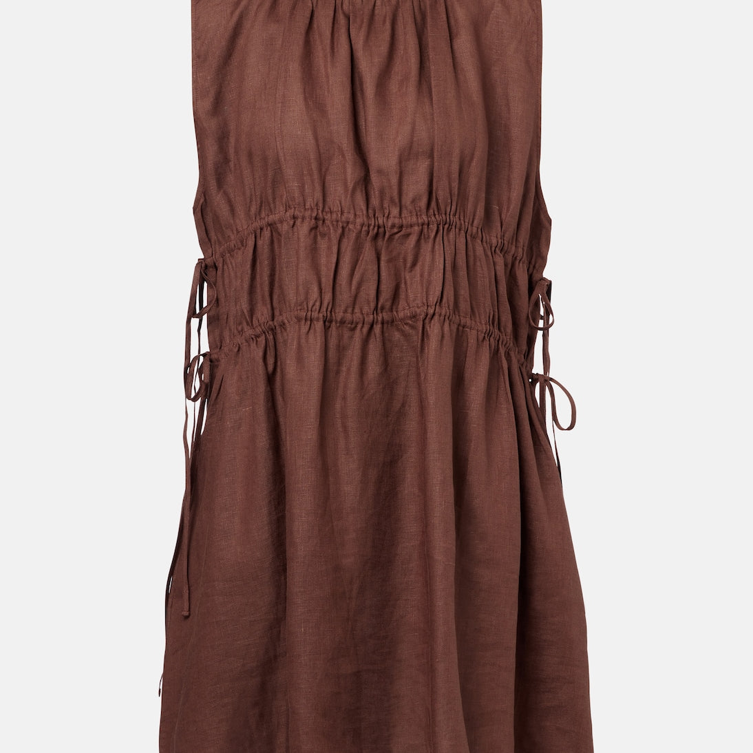 Asceno - Gathered linen minidress