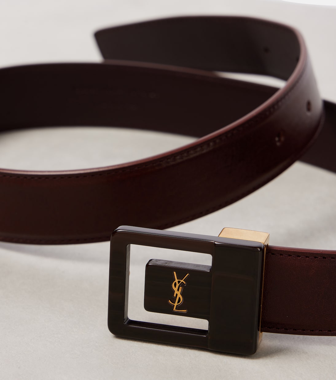 Saint Laurent - La 66 leather belt