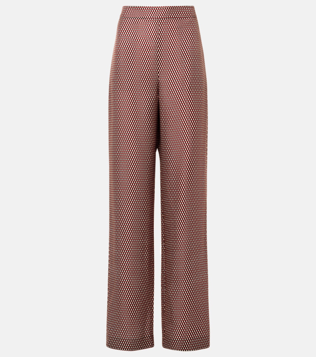 Joseph - Printed high-rise silk straight pants