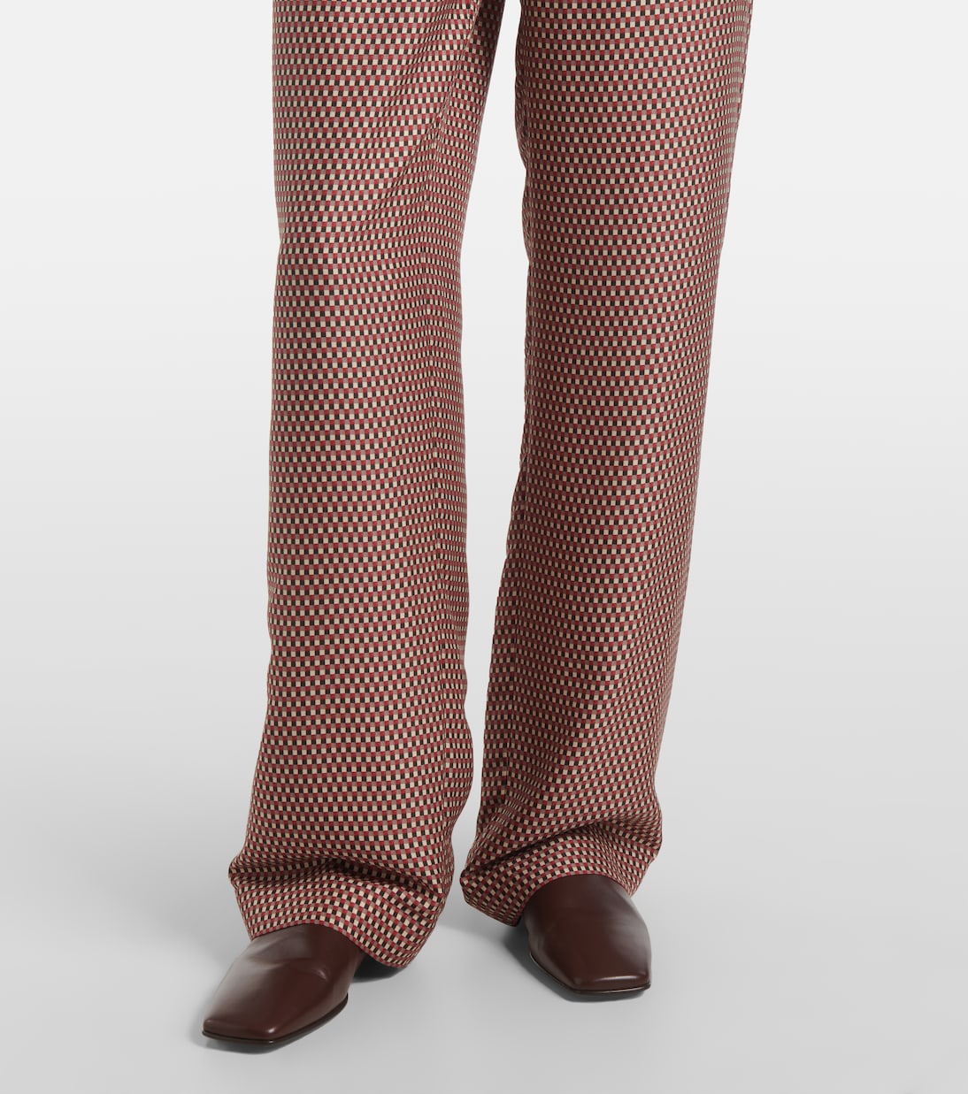Joseph - Printed high-rise silk straight pants