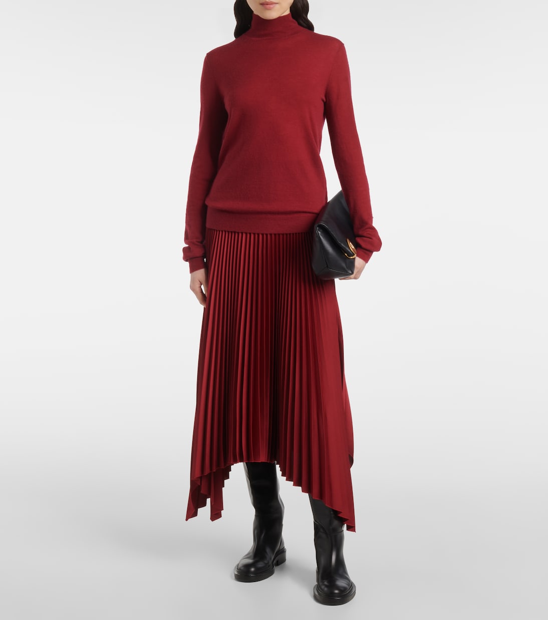 Joseph - Ade plissé crêpe midi skirt