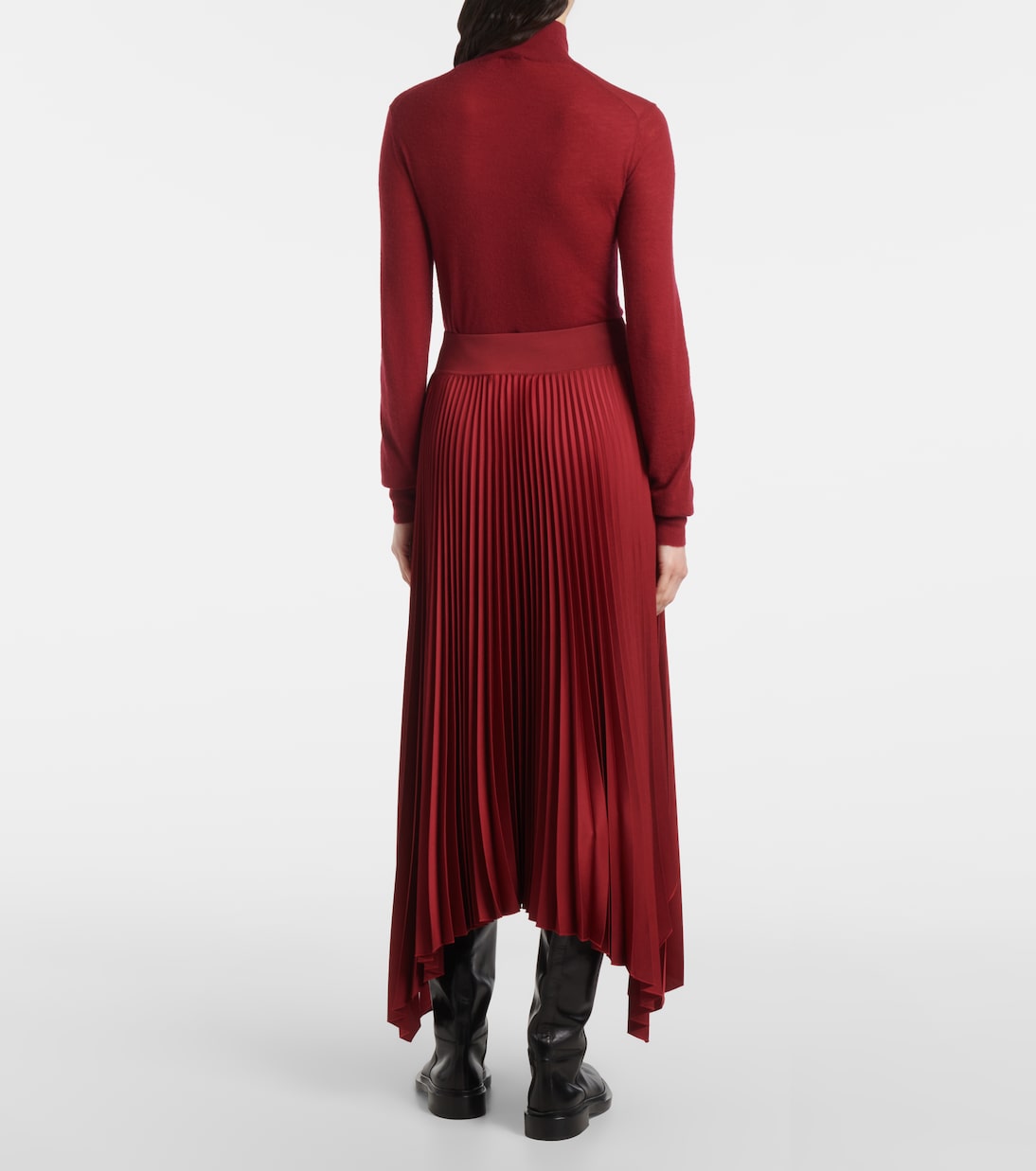 Joseph - Ade plissé crêpe midi skirt