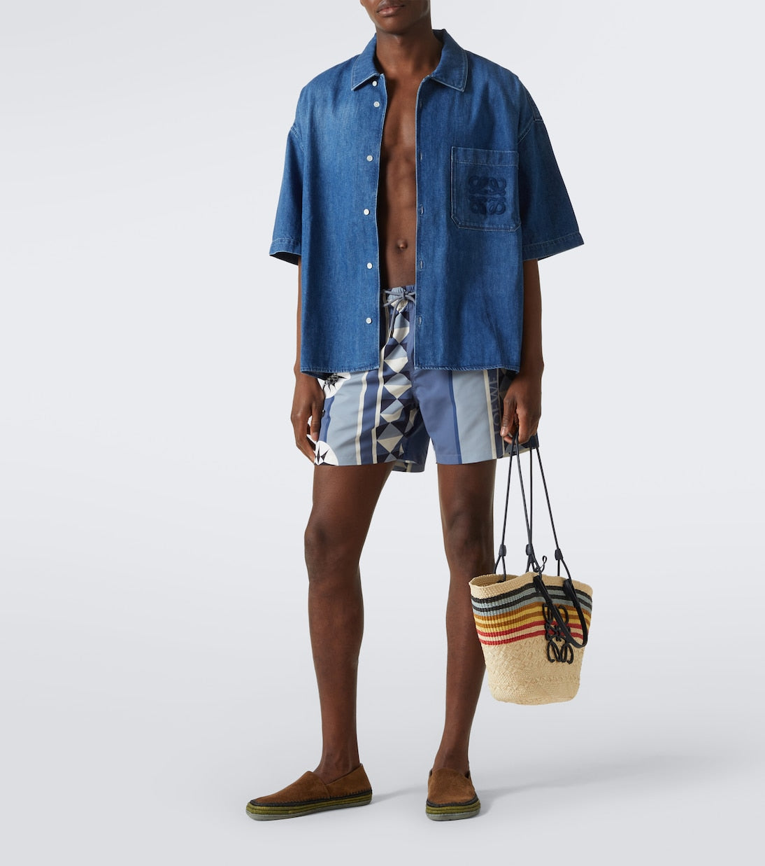 Loewe - Paula's Ibiza Rio suede espadrilles