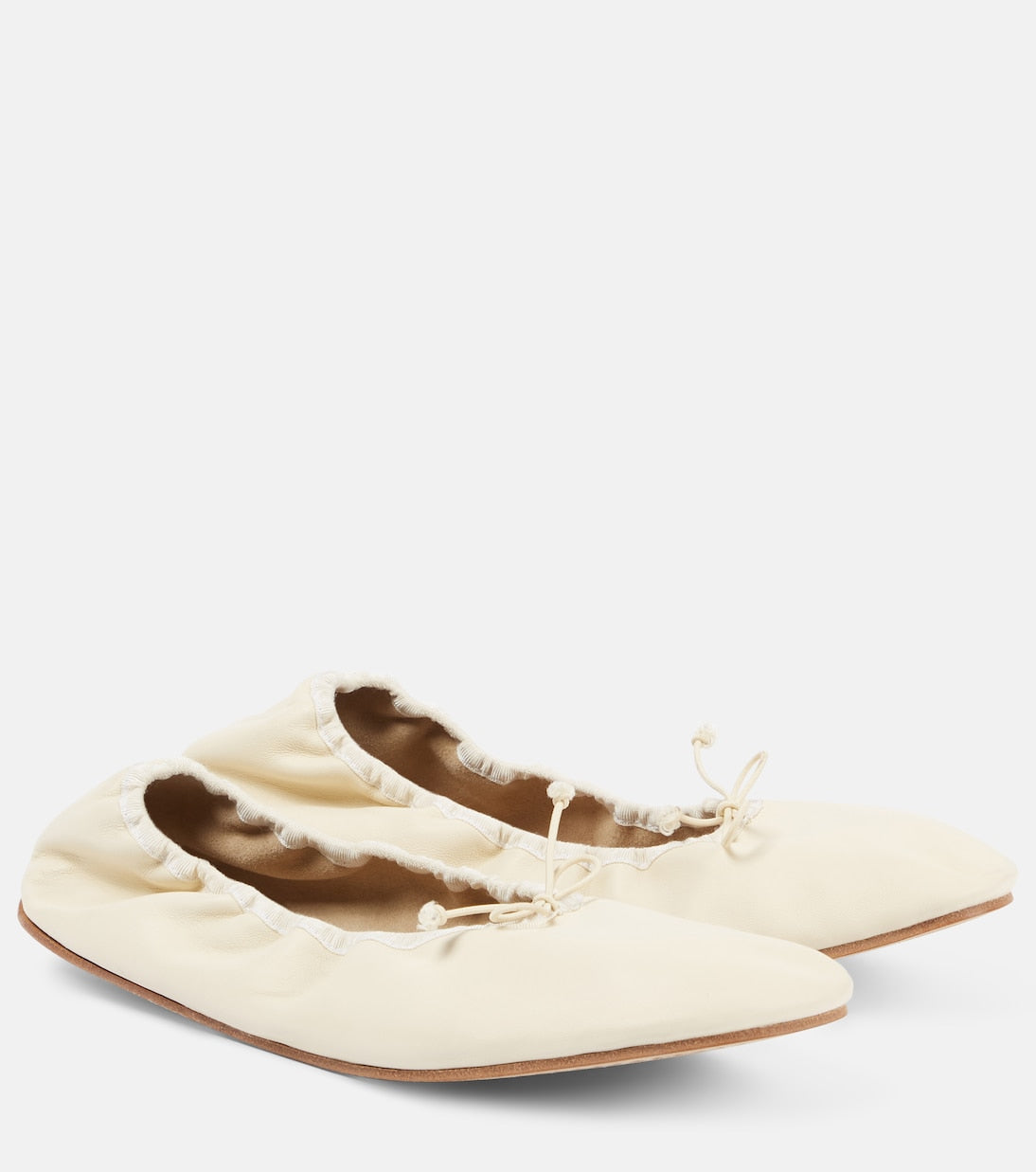 The Row - Round leather ballet flats