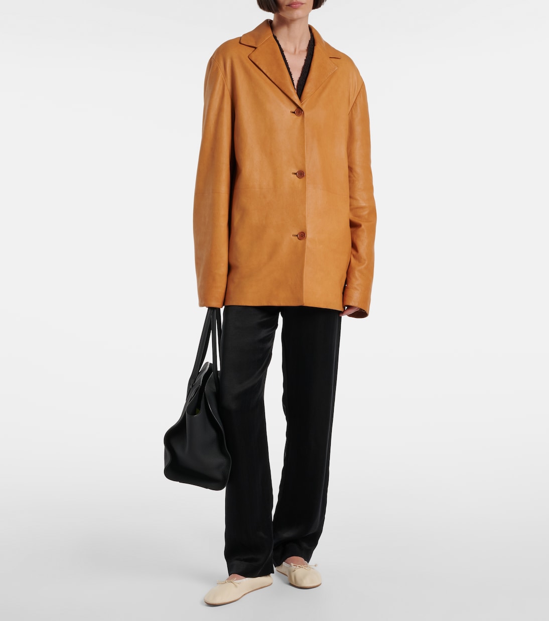 The Row - Round leather ballet flats