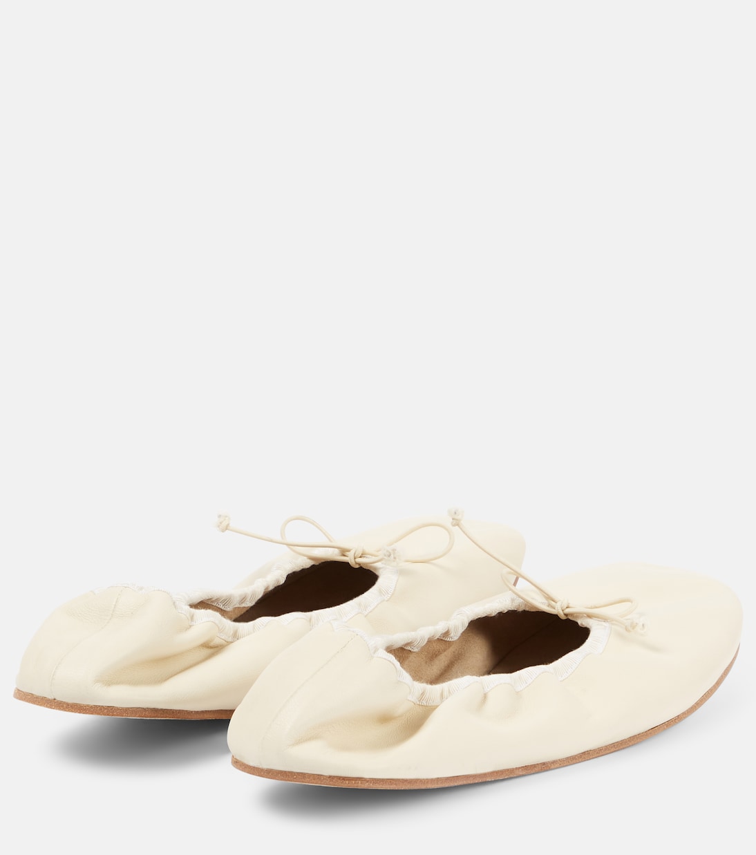 The Row - Round leather ballet flats