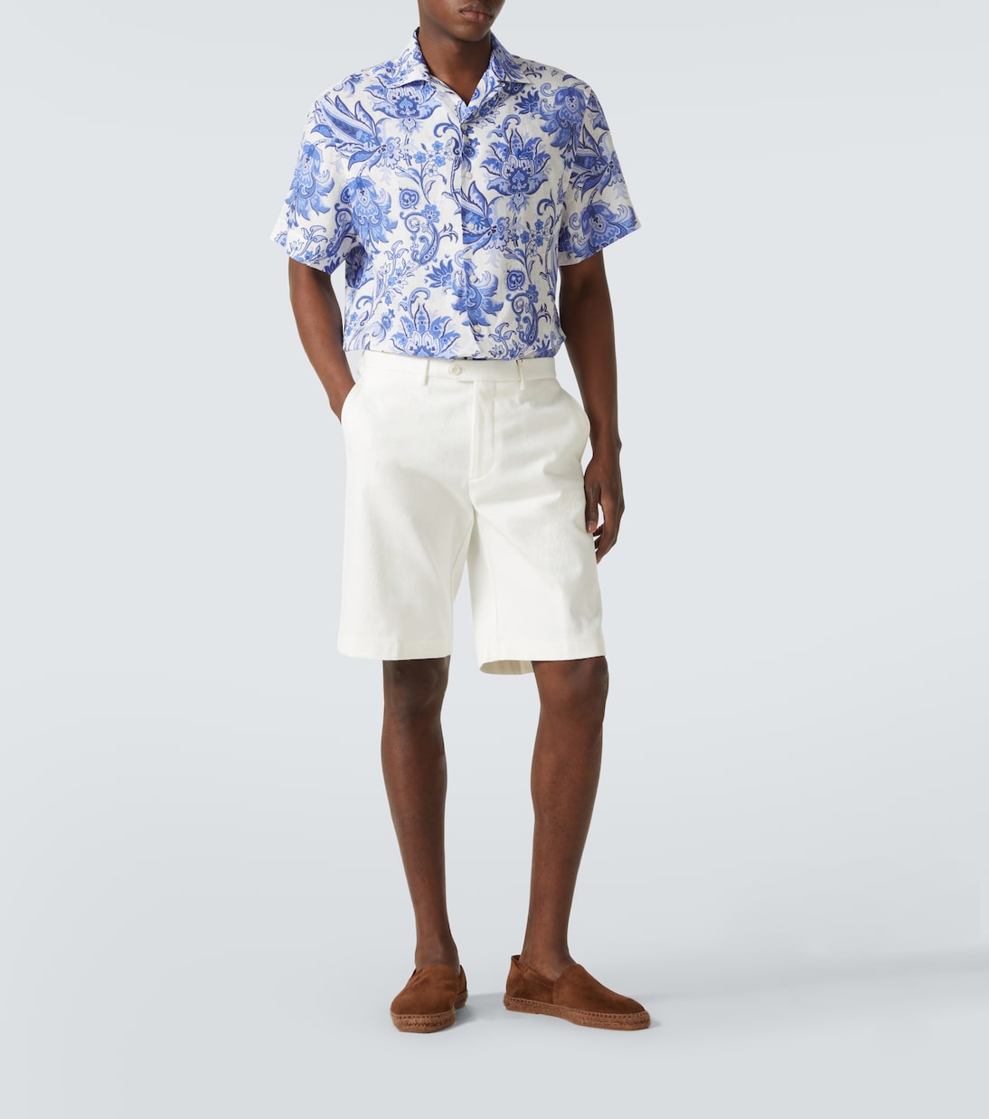 Etro - Paisley linen bowling shirt