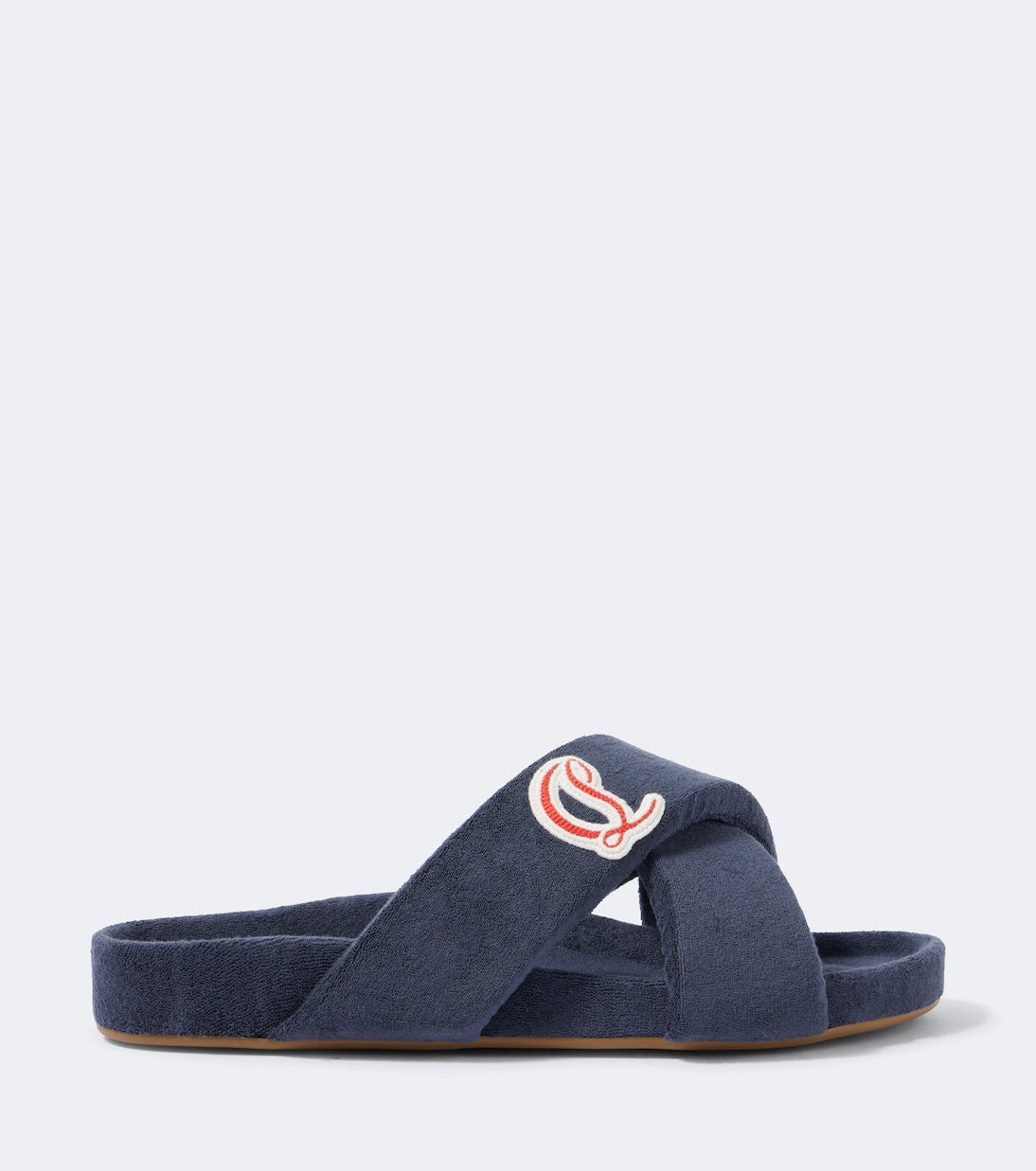 Christian Louboutin - Bizzu embroidered logo slides