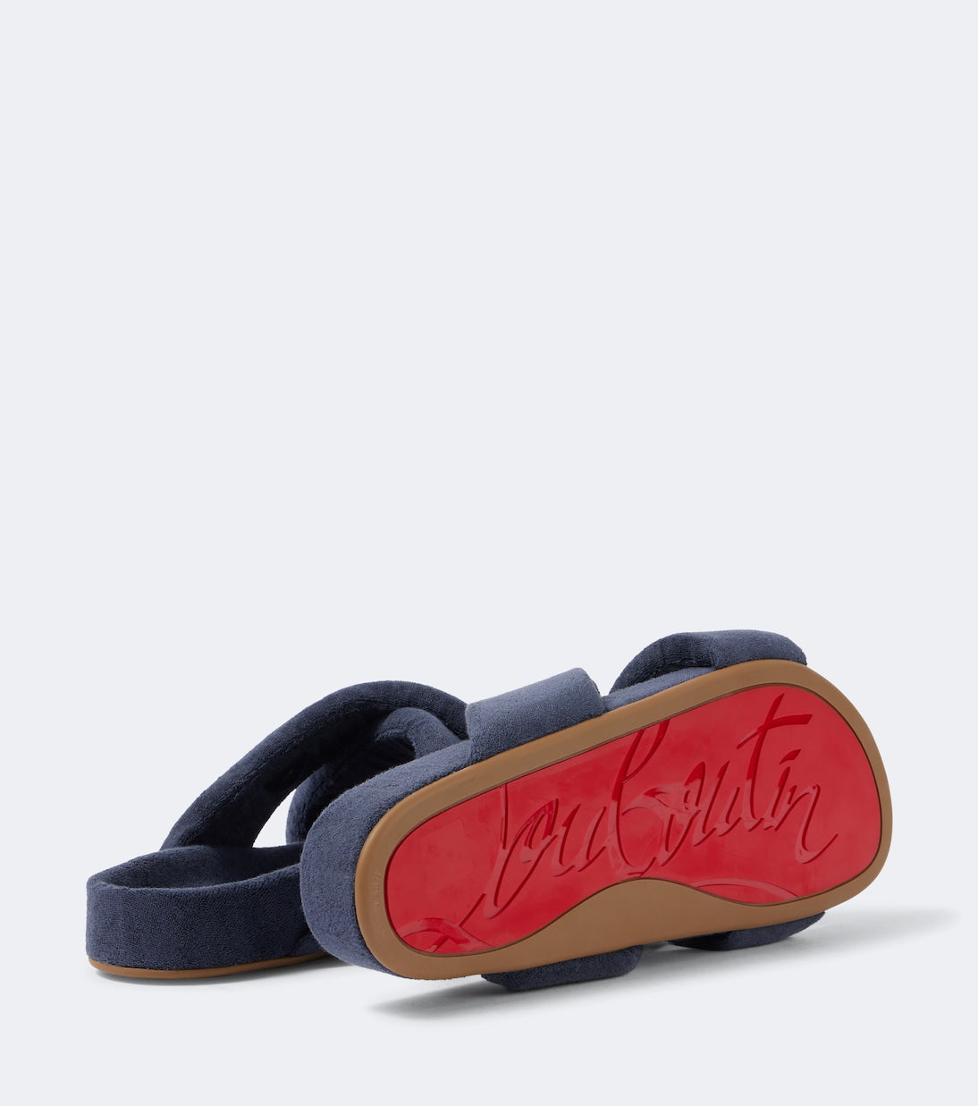 Christian Louboutin - Bizzu embroidered logo slides