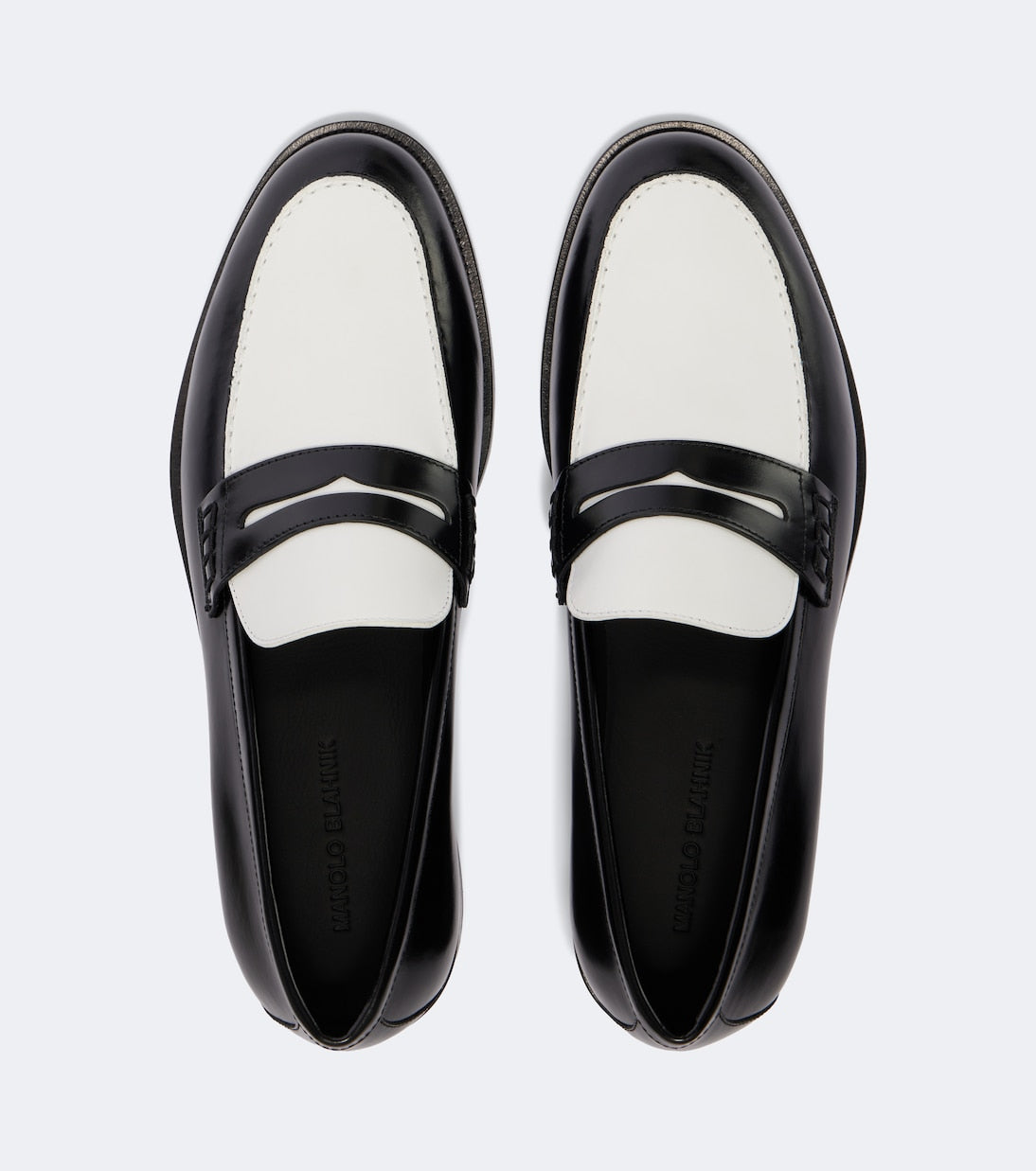 Manolo Blahnik - Perry leather penny loafers