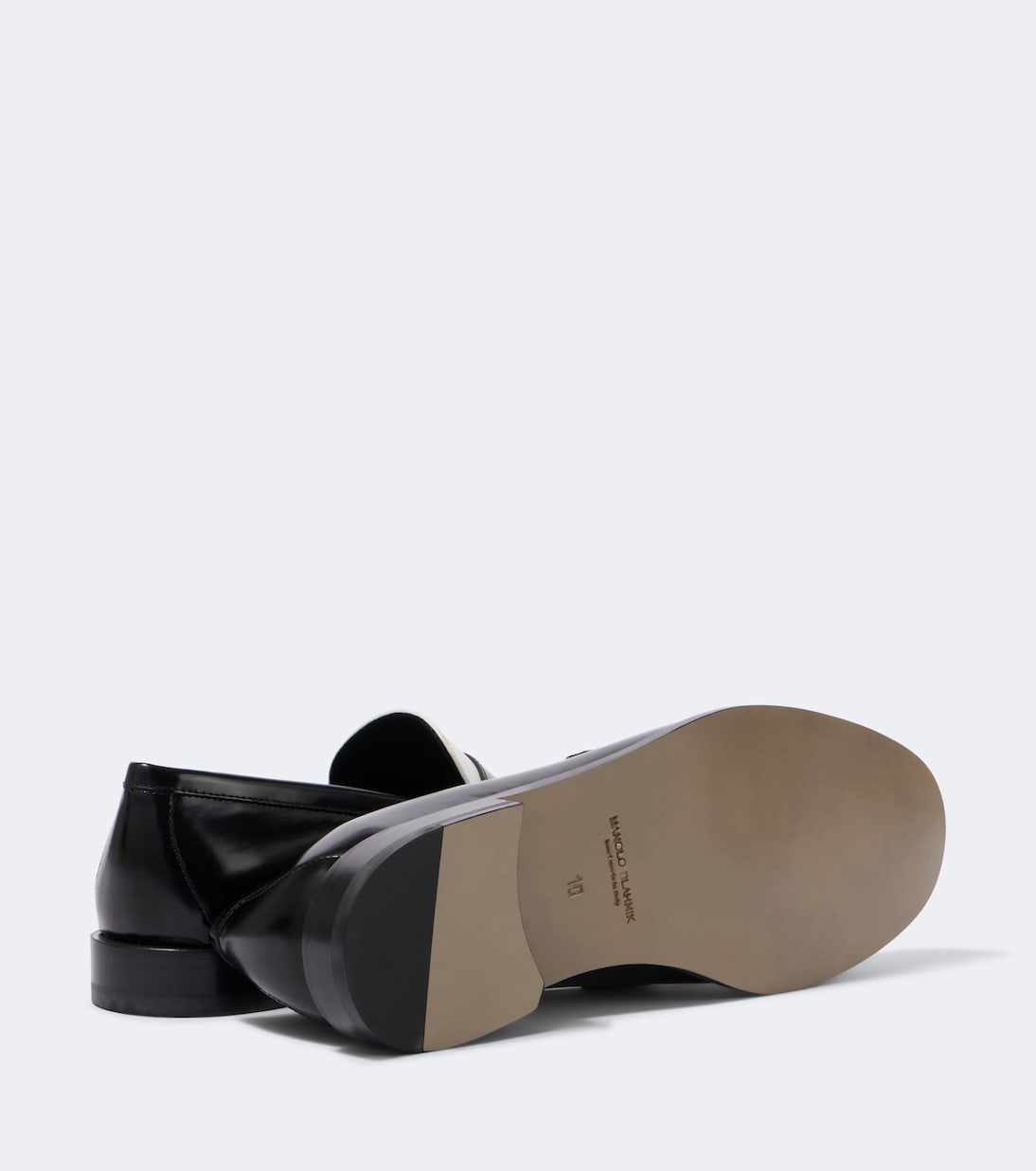 Manolo Blahnik - Perry leather penny loafers