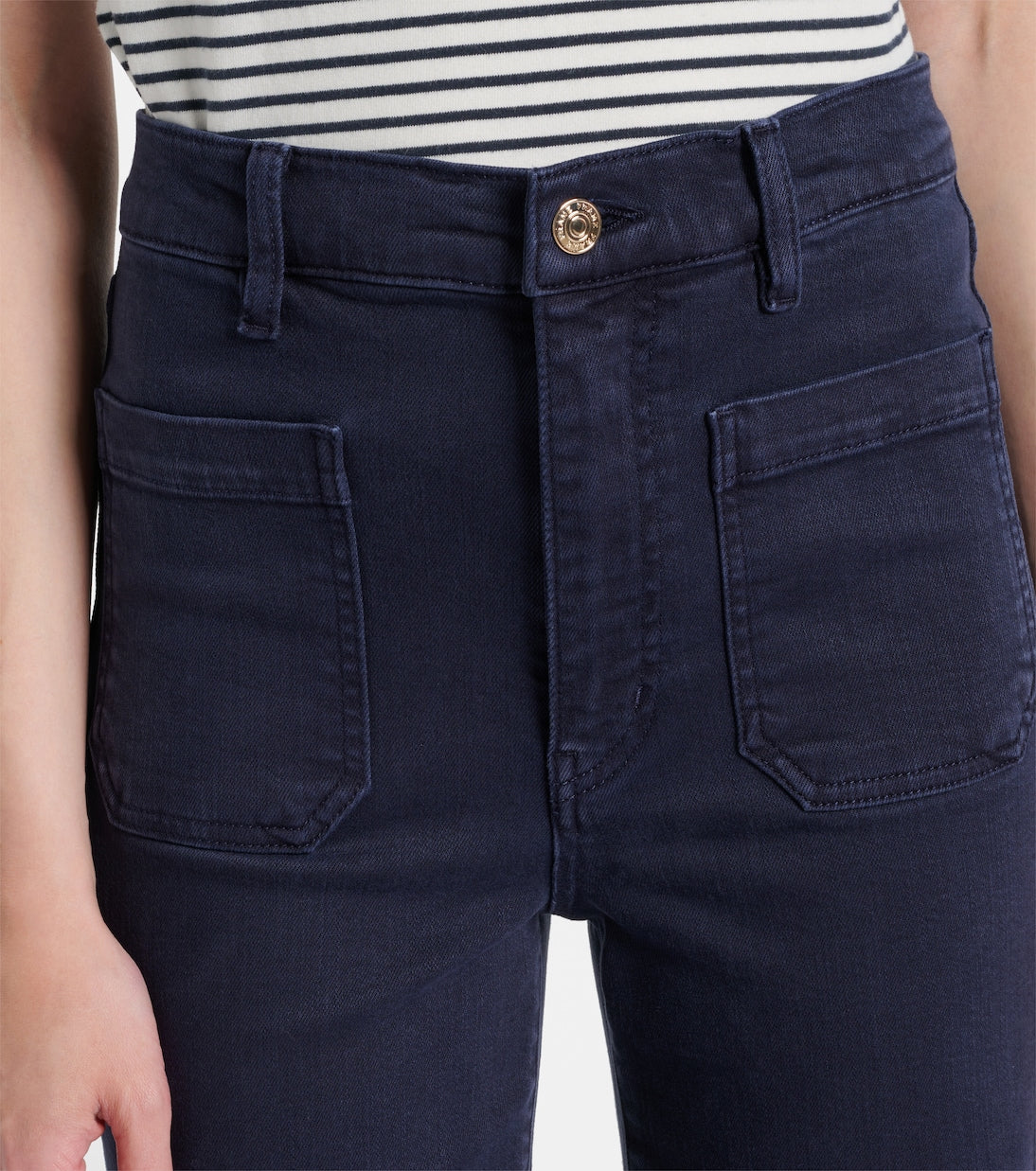 Frame - Anchor high-rise ankle wide-leg jeans