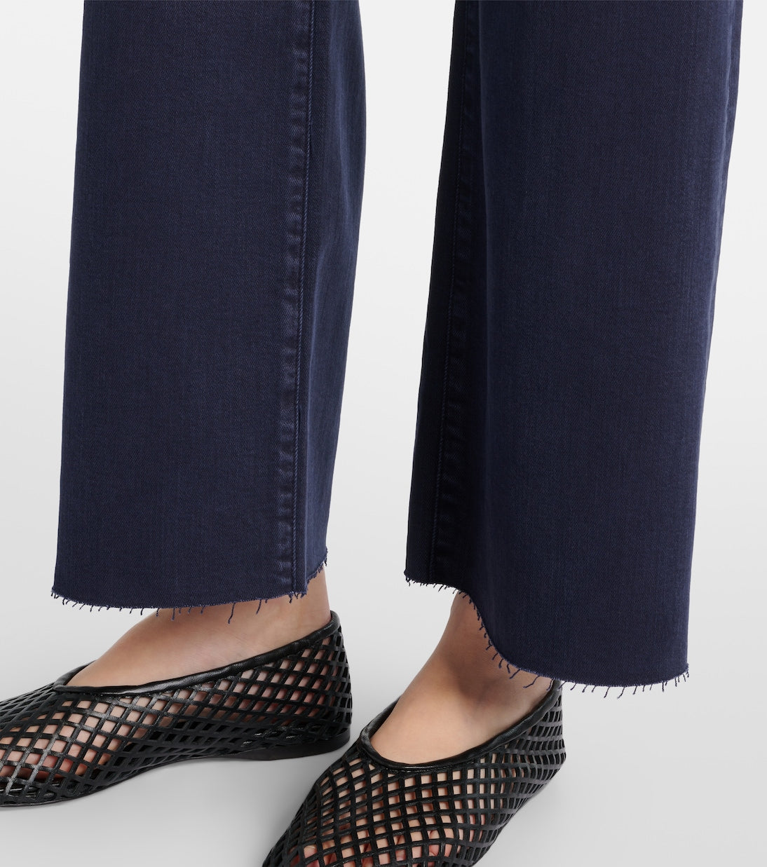 Frame - Anchor high-rise ankle wide-leg jeans